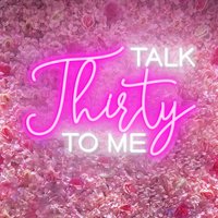 Talk Thirty To Me Neon Schild Individuelle Geburtstagsdekor, Led Personalisierte Geschenke, Neonlicht Wandkunst, Party Dekoration von NeonSelicor