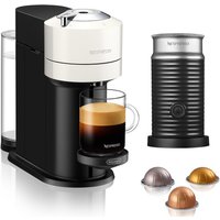 Nespresso Kapselmaschine "Vertuo Next ENV 120.W von DeLonghi, White", inkl. Aeroccino Milchaufschäumer im Wert von UVP € 75,- von Nespresso