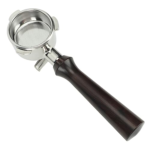 Kaffee-Siebträger 54 mm, Siebträger 54 mm Doppelauslauf, Kaffeeprodukte, 54 mm bodenloser nackter Siebträger, kompatibel mit 870 880 Kaffeemaschine C1 Palisander (F Sandalwood) von NestNiche