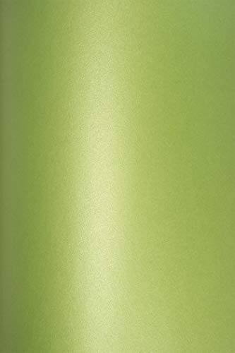 100 Blatt Perlmutt-Grün 120g Papier DIN A4 210x297 mm, Cocktail Mojito, ideal für Hochzeit, Geburtstag, Weihnachten, Einladungen, Diplome, Kunst und Handwerk von Netuno
