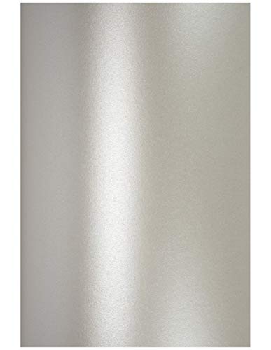 Netuno 10x Glanzkarton Silber DIN A5 148x 210 mm 250g Aster Metallic Silver Bastelkarton Perlmutt Effekt-Karton metallic Silber für Hochzeitskarten Geburtstag Taufe Weihnachten silver paper von Netuno