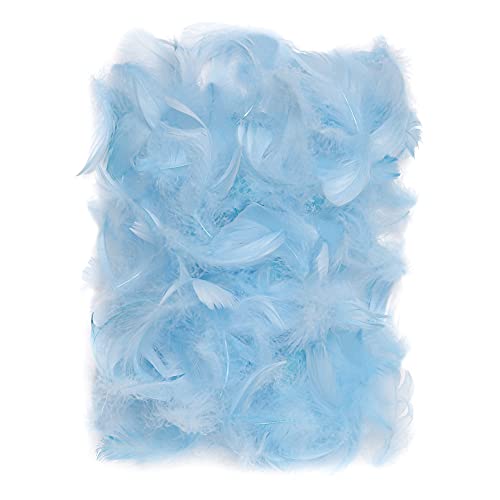 Netuno 150 Stück Blau Deko Federn 10g Flaumfedern Federn Schmuckfedern Vogelfedern Bastelfedern Natur für DIY Basteln Dekoration Ostern Weihnachten Dekofigur von Netuno