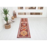 2x30 Oushak Läufer, Kelim Teppich Vintage Natürlicher Teppichläufer, Neutralläufer, 11317 von NeutralRugs