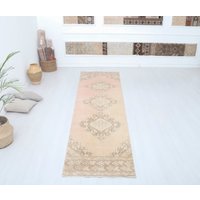 3x30 Teppich Läufer, Vintage Teppich, Kelimteppich, 3x30 Läufer, Oushak Läufer, Naturteppich, Naturteppich, 10297 von NeutralRugs