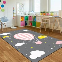 Luftballon/Bewölkter Teppich Rosa Ballon Spielteppich Kinderzimmer Dekor Geschenk Für Kinder/Individualisierte Kinderteppich/Spielteppich/ von NewCarpetWorld