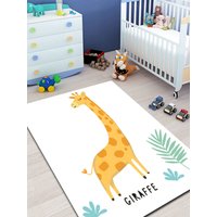 Niedlicher Giraffe Animal Print Ultra Weicher Teppich Für Mädchen, Kinderzimmer Dekor, Tier Teppich, Baby Shower Gif von NewCarpetWorld