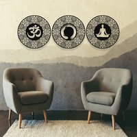 Yoga Zen Metall Wandkunst | 3 Stück, Wanddekor Aus Metall, Metalldekor, Wandkunst, Meditation Wanddekor, Dekoration Für Zuhause, Geschenke von NewJargonWallArt