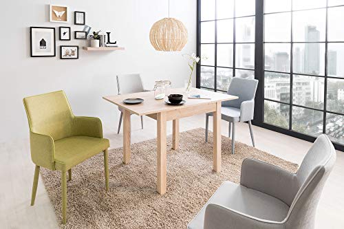 Newfurn Esstisch Tisch Sonoma Eiche Esszimmertisch Küchentisch Speisetisch II 80x76,5X 80 cm (BxHxT) ausziehbar inkl. 40cm Tischplatte Sonoma Eiche Küchentisch Speisetisch von Newfurn