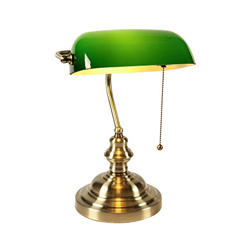 Newrays Glass Bankers Schreibtischlampe (Grün) von Newrays