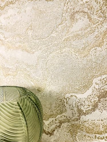 NEWROOM Tapete Gold Vliestapete Marmor - Marmortapete Modern Hellgrau Metallic Struktur Marmoroptik 3D Optik Glanztapete Luxuriös inkl. Tapezier-Ratgeber NEWROOM Tapete Gold Vliestapete Marmor - Marmortapete Modern Hellgrau Metallic Struktur Marmoroptik 3D Optik Glanztapete Luxuriös inkl. Tapezier-Ratgeber von Newroom