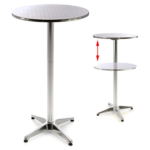 Nexos Stehtisch Bartisch 110 cm Aluminium Silber glänzend Tischplatte 60 cm Platte 2 cm Edelstahl Hochzeit Empfangstisch Bistrotisch Nexos Stehtisch Bartisch 110 cm Aluminium Silber glänzend Tischplatte 60 cm Platte 2 cm Edelstahl Hochzeit Empfangstisch Bistrotisch von Nexos Trading
