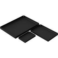 Nichba Design - Tablett, schwarz (3er-Set) von Nichba Design