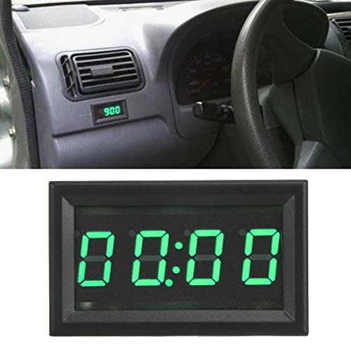 Nicoone Digitale Auto-Uhr,4.5–30 V LED Digitaluhr für Auto, multifunktionale Elektronische Auto-Uhren für SUV, Motorrad, Boot von Nicoone