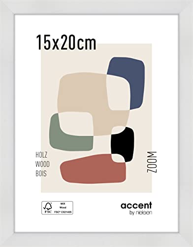 accent by nielsen Holz Bilderrahmen Zoom, 15x20 cm, Weiß von accent by nielsen