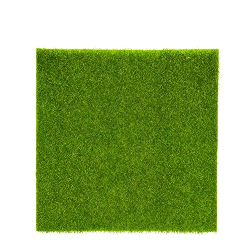 Kunstrasen Mat - 30 x 30cm Haustier-Auflage Innen/Außen Kunststoff Rasen Teppich, Simulation Gras, DIY Puppenhaus Garten, Kunstrasen Micro Landschaft Ornam von Nikou