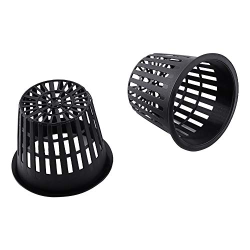 Pflanzkorb - Plant hydroponic Basket Hochleistungs-Mesh Pot Net Cup Basket Hydroponic Plant Clone Gardening (Farbe : Black) von Nikou