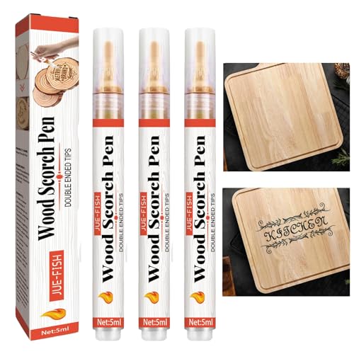 3 Stück Scorch-Marker für Holz 5ml Holzbrennstift-Werkzeug DIY holzbrenner,marker & filzstifte Sicheres Holzverbrennungsset, Schnellverbrennungsmarker,innovative Bastelwerkzeuge für Holz, Künstler von Niktule