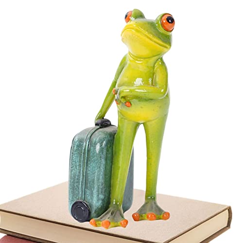 Froschfiguren Statue Harz Frosch Ornament Frösche Dekorationen Niedlich Kreative Lustige Grüne Frosch Skulptur Für Home Desk Badezimmer Dekoration von Niktule