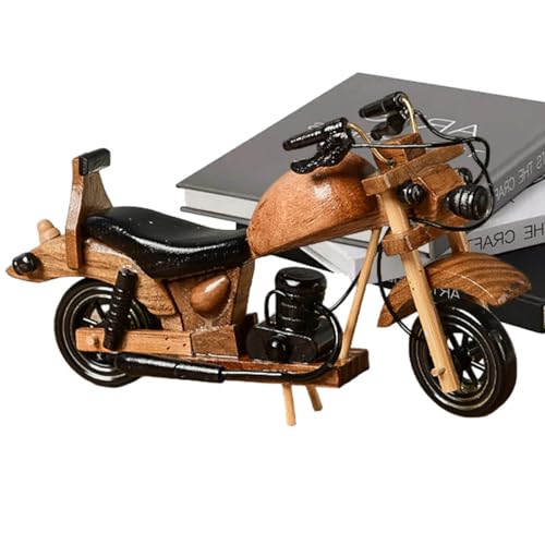 Niktule Motorrad-Dekor für Zuhause, Motorrad-Modell aus Holz - Fahrzeug-Tischmodell aus Holz | Sammelbare Dekoration für Bücherregal, Kamin, tragbare Wohndekoration für die Wohnung von Niktule