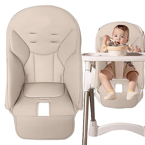 Niktule PU-Lederbezug für Baby-Esszimmerstuhl Bezüge für Baby-Esszimmerstühle Küchenstuhlhusse,Weicher Sitzbezug mit Polsterung, multifunktional, für Siesta Zero3, Peg Perego, Kosmic Jan von Niktule