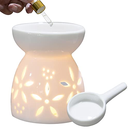 Ölbrenner - Romantischer Teelichthalter aus Keramik - Wachs Schmelzwärmer Teelichthalter Keramik Kerzenbrenner Teelicht Duftwärmer Niktule von Niktule