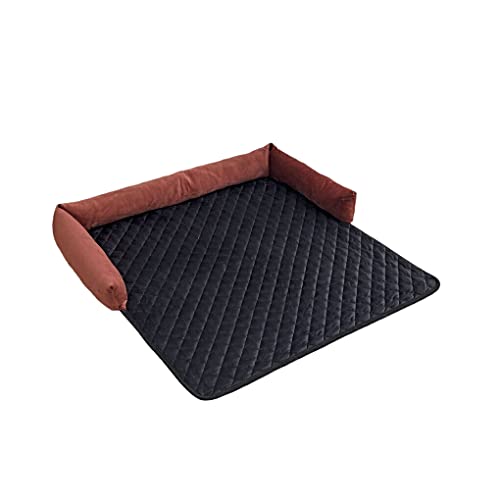 Nilioyul Winter Haustier Plüsch Matte Wohnzimmer Sofa Couch Boden Pad Kleine Große Tier Bett Abnehmbare Waschbar Haustiere Liefert, rot schwarz, 75x75cm von Nilioyul