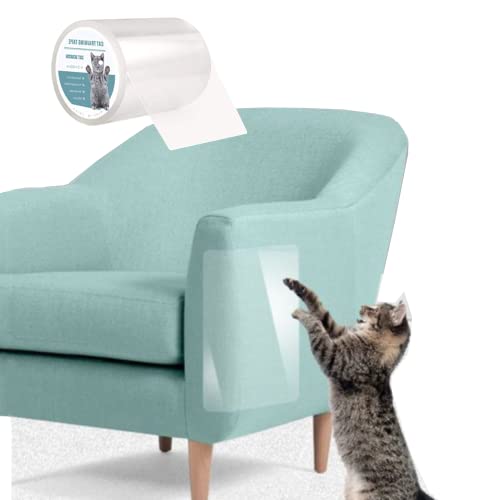 Nincee Kratzschutz Katze Hunde, Kratzschutz Katze Hund Transparent Selbstklebend Kratzfestes für Sofa, Tür, Möbel, Wand, Doppelseitig Transparent Katze Klebeband (15X1000 cm) von Nincee