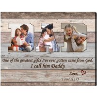 Personalisierte Leinwand | Happy Fathers Day Foto Geschenk Leinwanddruck Geschenke Für Papa Geschenk Zum Ersten Mal von NininnniStore