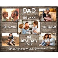 Personalisierte Leinwand | Happy Fathers Day Foto Leinwanddruck Geschenke Für Papa Geschenk Vater Tochter von NininnniStore