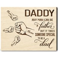 Personalisierte Leinwand | Wandbehang Vater Geschenk Happy Fathers Day Leinwanddruck Geschenke Für Papa Erster Vatertag Vom Sohn von NininnniStore