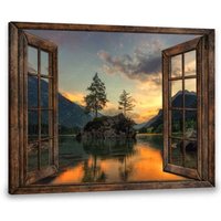 See Haus Dekor | Natur Wand Kunst Großes Wandbild Leinwand Druck Rustikale Wohnkultur Faux Fenster Kunstdruck Am Einzigartige Geschenke von NininnniStore