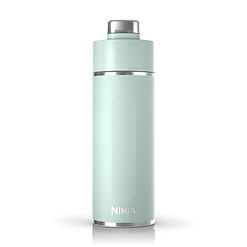 Ninja Thirsti Wasserflasche/Thermobecher to go, 700ml, auslaufsicherer Deckel, für kohlensäurehaltige, heiße & kalte Getränke, dreifach isolierter Travel Mug, Edelstahlflasche, Mint, DW2401EUUKMT von Ninja