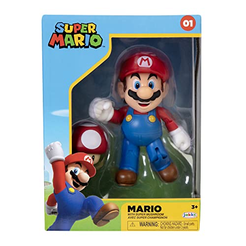 Nintendo Super Mario Figur Mario in Sammlerbox, 10 cm von Nintendo