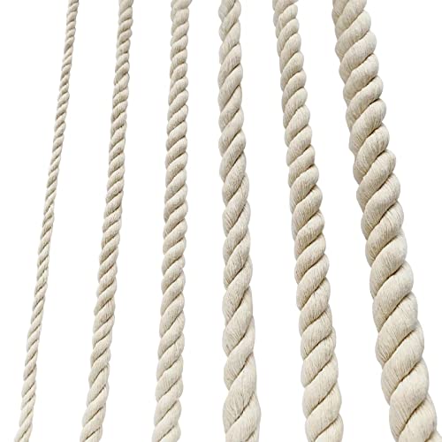 Baumwollkordel Kordel Baumwollseil Rope Garn Dickes Seil 12mm Makramee Regenbogen DIY Set (10M) von Nissary