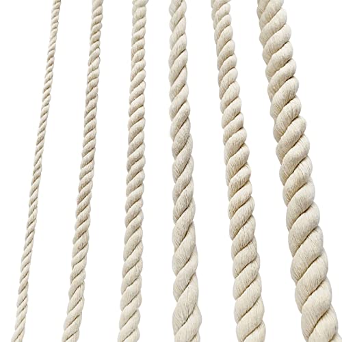 Baumwollkordel Kordel Baumwollseil Rope Garn Dickes Seil 15mm Makramee Regenbogen DIY Set (2M) von Nissary