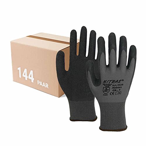 Nitras 144 Paar NYLOTEX, Latex, grau-schwarz Grösse 11 Nitras 144 Paar NYLOTEX, Latex, grau-schwarz Grösse 11 von Nitras