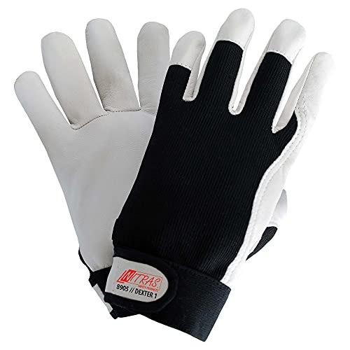6 Paar NITRAS Dexter 1 Mechanikerhandschuhe 8905 - Nappaleder - schwarz-weiß, ungefüttert, atmungsaktiv, mit Klettverschluss, Größe:11 6 Paar NITRAS Dexter 1 Mechanikerhandschuhe 8905 - Nappaleder - schwarz-weiß, ungefüttert, atmungsaktiv, mit Klettverschluss, Größe:11 von Nitras