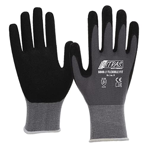 NITRAS 8800 Flexible Fit Allroundhandschuhe Gartenhandschuhe, hohe Abriebfestigkeit, sehr guter Grip- VPE 12 Paar, Größe:7, Schwarz/Grau NITRAS 8800 Flexible Fit Allroundhandschuhe Gartenhandschuhe, hohe Abriebfestigkeit, sehr guter Grip- VPE 12 Paar, Größe:7, Schwarz/Grau von Nitras
