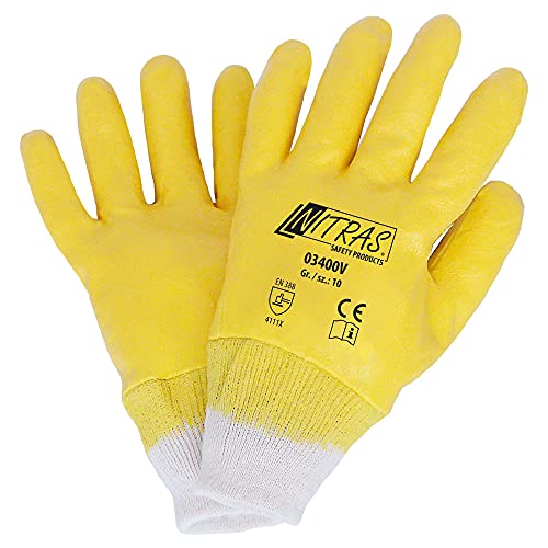 NITRAS Nitrilhandschuhe gelb Größe 10, 12 Paar Nitril Arbeitshandschuhe 10 gelb NITRAS Nitrilhandschuhe gelb Größe 10, 12 Paar Nitril Arbeitshandschuhe 10 gelb von Nitras