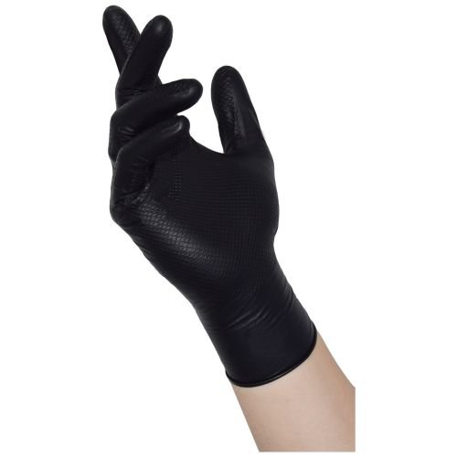 NITRAS TOUGH GRIP N schwarz, 50 Stück Nitril-Einmalhandschuhe mit rutschfester Innenhand Größe XXL NITRAS TOUGH GRIP N schwarz, 50 Stück Nitril-Einmalhandschuhe mit rutschfester Innenhand Größe XXL von Nitras