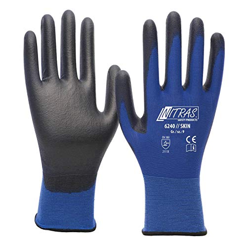 Nitras 120 Paar 6240 Skin Nylon-Strickhandschuhe mit PU-Beschichtung, Feinmontage, Touchscreen geeignet, Größe:9 Nitras 120 Paar 6240 Skin Nylon-Strickhandschuhe mit PU-Beschichtung, Feinmontage, Touchscreen geeignet, Größe:9 von Nitras