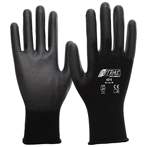 Nitras 6215 Nylon-Arbeitshandschuhe, PU-beschichtet XXL Schwarz Nitras 6215 Nylon-Arbeitshandschuhe, PU-beschichtet XXL Schwarz von Nitras