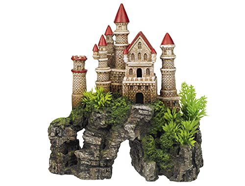 Nobby Aqua Ornaments SCHLOSS mit Pflanzen, 20,3 x 9,3 x 21,7 cm, 1 Stück von Nobby