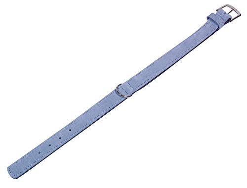 Nobby Halsband VELOURS, hellblau (Sky), 32 cm (25-30 cm), 14/16 mm, 1 Stück von Nobby