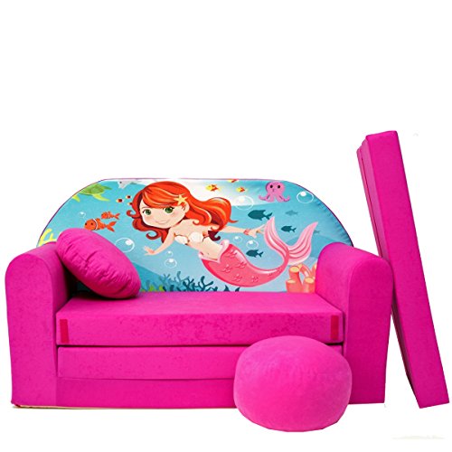 Welox Kindersofa Spielsofa Minicouch aus Schaum Kindersessel Kissen Matratze Farbwahl (H4) von Nobiko
