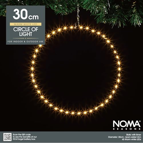 Noma Lichtkreis, 45 warmweiße LEDs, 30 cm (1 Stück) von Noma