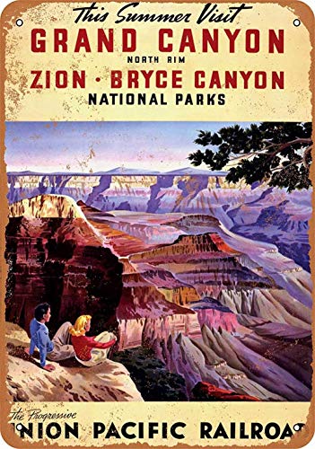 Grand Canyon Blechschild Retro Blech Metall Schilder Poster Deko Vintage Kunst Türschilder Schild Warnung Hof Garten Cafe Toilette Club Geschenk von None Brand