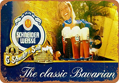 None Brand Schneider Weisse Beer Retro Wanddekoration Metall Blechschild bemalt Kunst Poster Dekoration Plakette Warnung Cafe Garage Party Spiel Zimmer Türschilder von None Brand