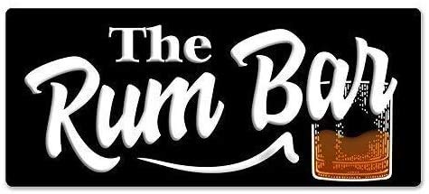 The Rum Bar Blechschild Retro Warnschild Vintage Metall Poster Plakette Eisen Malerei Kunst Dekor für Home Cafe Garden Pub Büro 30x20 cm von None Brand