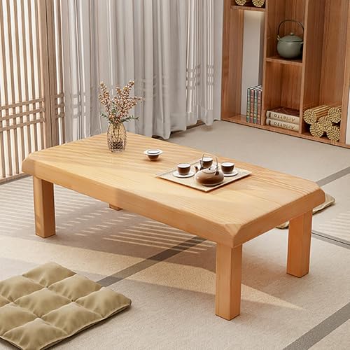 Couchtisch Aus Massivholz Quadratischer,Tatami-Teetisch,Massivholz-Schlafzimmer-Boden-Tee-Tisch,Langer Boden-Tisch Balkontisch,Für Wohnzimmer, Sofa, Beistelltisch, Lounge(Light brown,80*50cm/31.5*19.6 Couchtisch Aus Massivholz Quadratischer,Tatami-Teetisch,Massivholz-Schlafzimmer-Boden-Tee-Tisch,Langer Boden-Tisch Balkontisch,Für Wohnzimmer, Sofa, Beistelltisch, Lounge(Light brown,80*50cm/31.5*19.6 von Nordivo